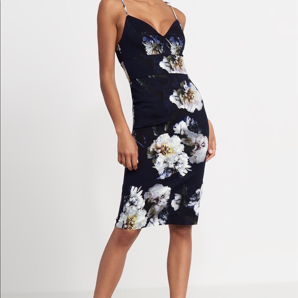 Dynamite Floral Bodycon Bustier Dress